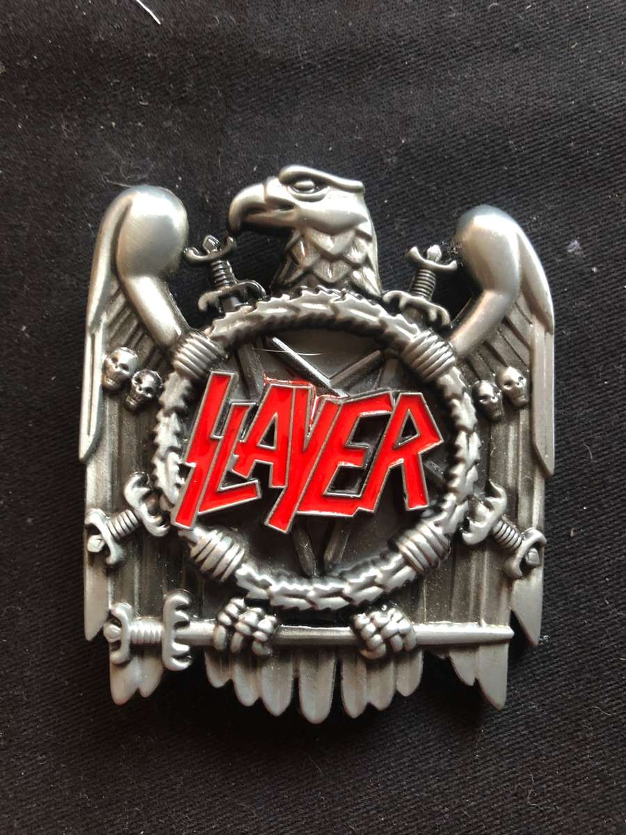 W17 - BELT BUCKLE / MUSIC - SLAYER